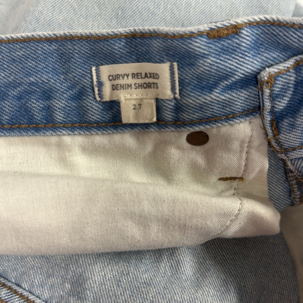 Madewell curvy relaxed denim shorts frayed hem 27 - Picture 5 of 7